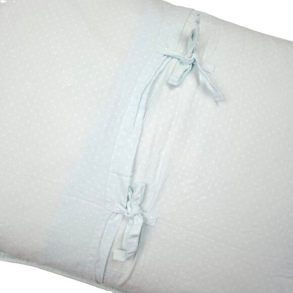 Pottery Barn Kids Standard Pillow Sham BAILEY Pink Ruffle Quilted Pastel Nursery - Picture 7 of 16